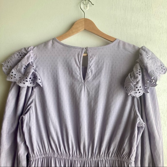 NWT Universal Thread Women’s Lavender/Purple Tiered Eyelet Ruffle Dress - Sz M - Picture 10 of 11